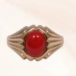 Panjalogam Impon Coral Ring - image 2