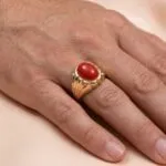 Panjalogam Impon Coral Ring