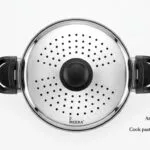 Stainless Steel Strainer Pot with Lid (3.5 Liters) – Heavy Sandwich Bottom - image 3