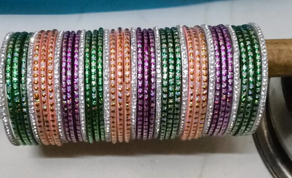 Four Color Glitter Bangles