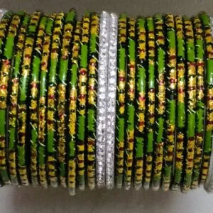 Green Glitter Bangles