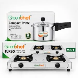 Greenchef Pressure Cooker & Gas Stove Combo Pack