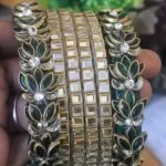 Bridal lotus bangle set