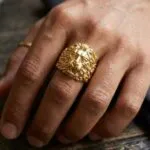 Panjalogam Impon Lion Ring
