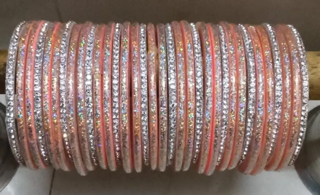 Onion Pink Glitter Bangles