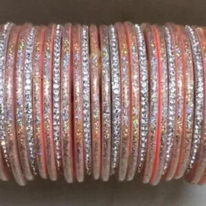 Onion Pink Glitter Bangles