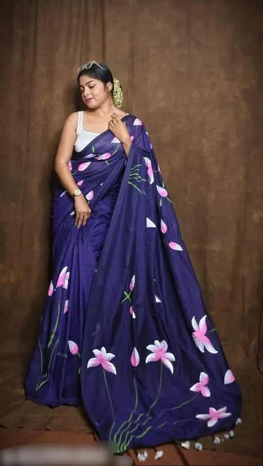Gratitude Hand Print Saree