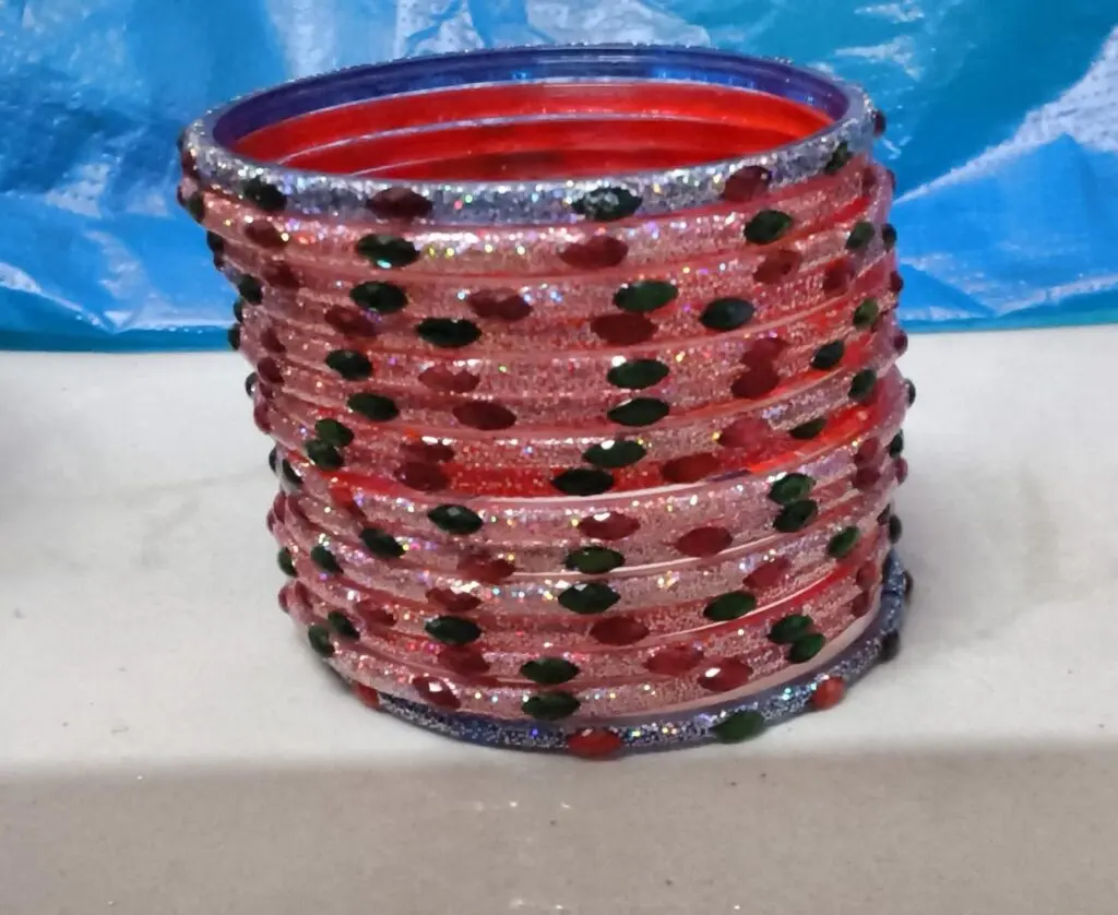 Rose Glitter Bangales