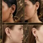 Rose Glod Earrings - image 5
