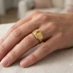 Panjalogam Impon Yellow Sapphire Ring