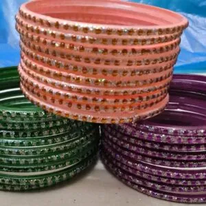 Purple, Green , Orange Bangales