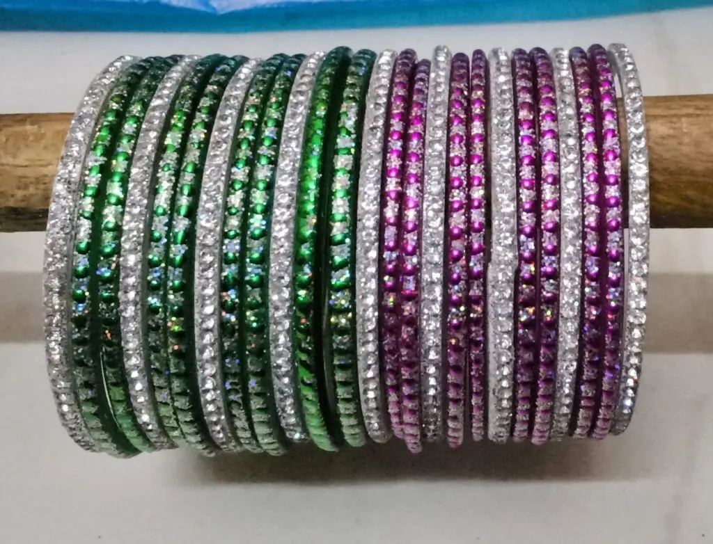 Glitter Bangales( Green, Silver, Purple )