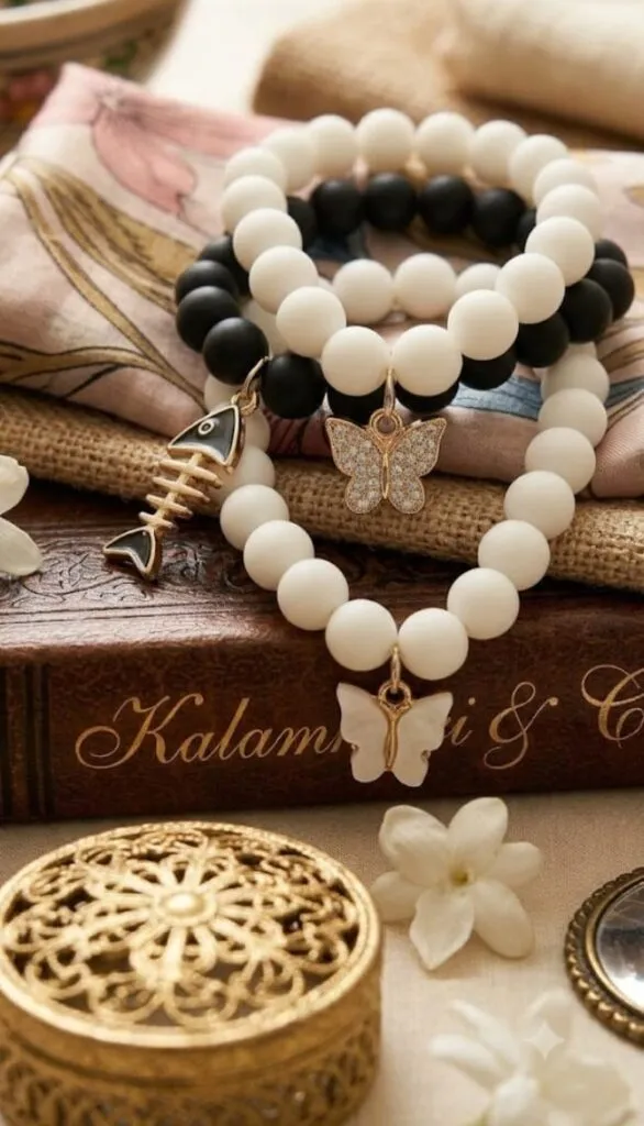 White & Black Braclets