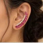 White & Pink Stone Earring - image 2