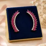 White & Pink Stone Earring - image 3