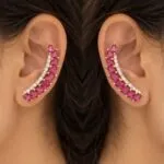 White & Pink Stone Earring - image 4