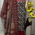Pure Jaipur Ajrakh Cotton with Patch works - image 3