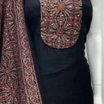 Vichitra Silk Neck Ajrak Print - image 2