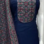 Vichitra Silk Neck Ajrak Print - image 5