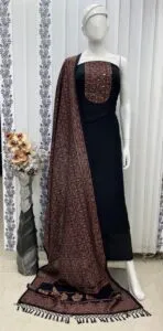 Vichitra Silk Neck Ajrak Print