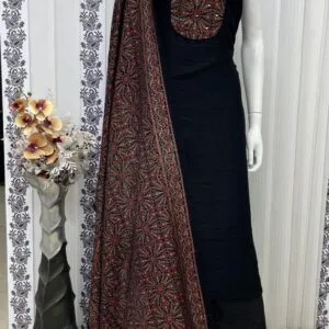 Vichitra Silk Neck Ajrak Print