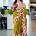 Demanding Floral Printed Sarees - image 4