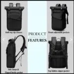 Nxtoasis Expandable Waterproof Roll _ Top Travel Backpack - image 2