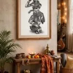 Charcoal Real Drawing (Handpainted) Size A3