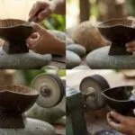 Coconut Shell Hand Craft (2pec) soap stand - image 6