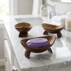 Coconut Shell Hand Craft (2pec) soap stand