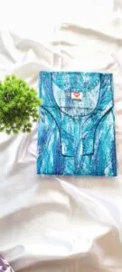 Cotton Nighty – Blue Printed