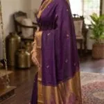 Embroidered Cotten Saree - image 2