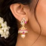 Stone Jhumka earrings