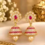 Stone Jhumka earrings