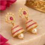 Stone Jhumka earrings - image 3