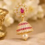 Stone Jhumka earrings - image 4