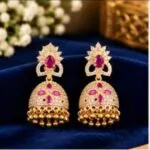 Stone Jhumka earrings - image 2