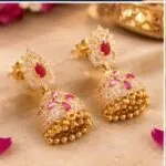 Stone Jhumka earrings - image 3