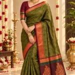 3D Embossed Saree (Karizma Silk) - image 3
