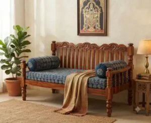Elephant leg carving sofa 3 seater (Teakwood)