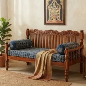 Elephant leg carving sofa 3 seater (Teakwood)