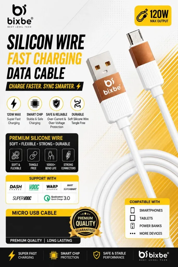 120W SILICON MICRO CABLE WITH DATA TRANSFER