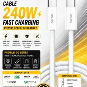 240W TYPE-C TO TYPE-C DATA TRANSFER CABLE